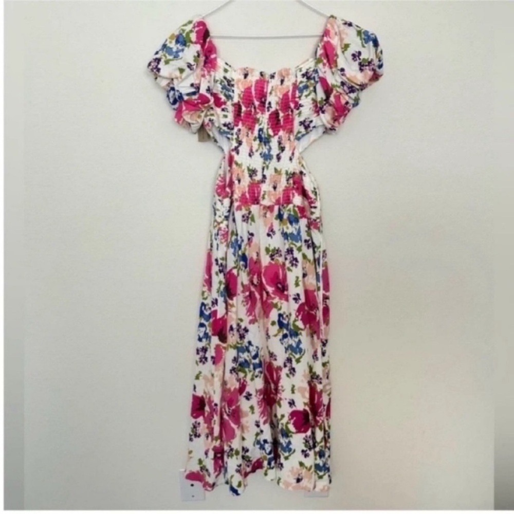 ASTR The Label Liliosa Floral Off Shoulder Midi Dress NWT - Picture 5 of 10